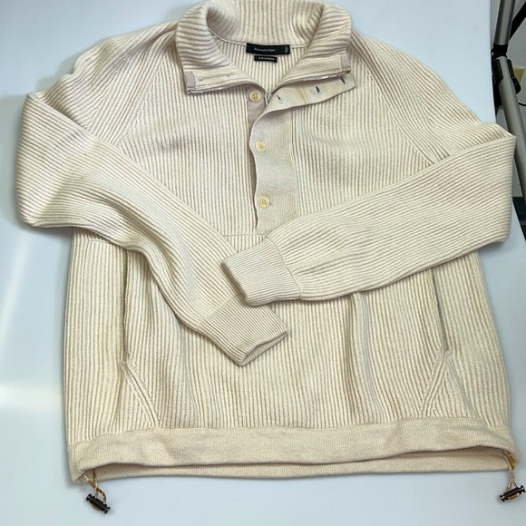 ERMENEGILDO ZEGNA Chunky Quarter Button/Zip Up Sweatshirt ❣️ - Picture 7 of 12